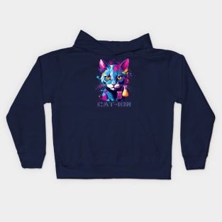 Chemist cat wpap, cation, chemistry, laboratory, kitty in lab Kids Hoodie